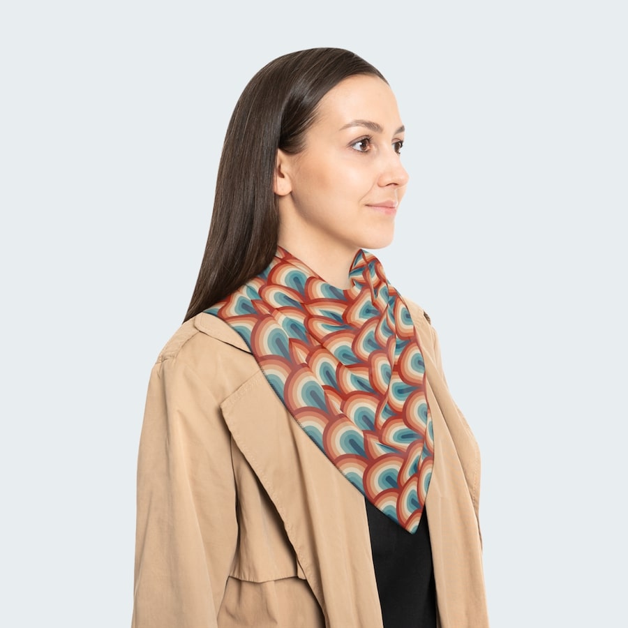 Scarf Retro patterns Custom Scarf 11