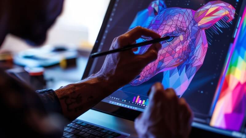 2 Choose a Design Software A man working with complex design software.